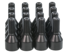 16 x Black Star Spline Wheel Bolts (26mm)