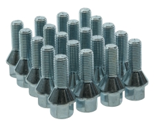 16 x S2 / S3 Silver Wheel Bolts 32mm Thread