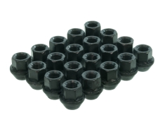 17mm Hex Open Ended Black Wheel Nuts